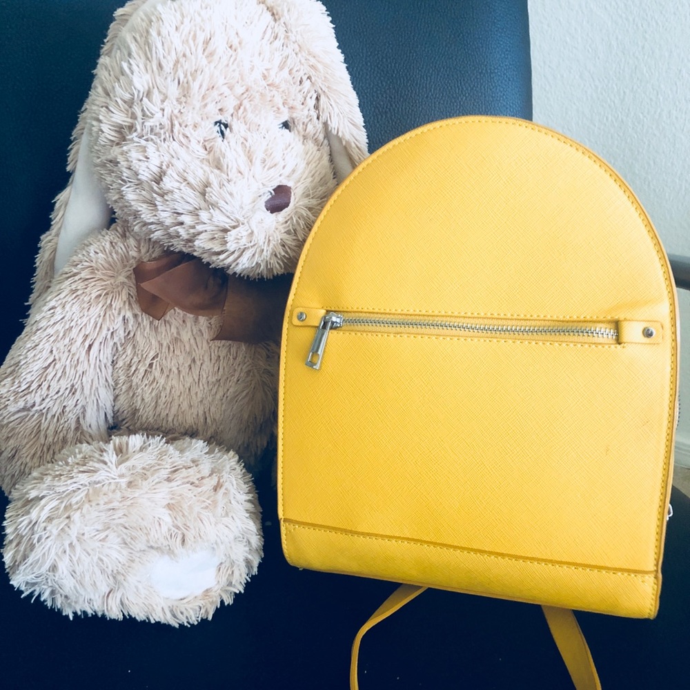Yellow summer backpack -ZARA